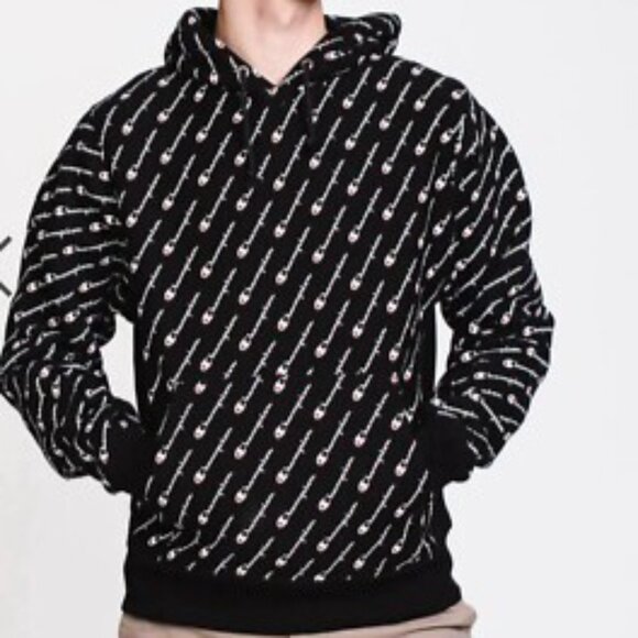 Champion All Over Print Reverse Weave VTG Hoodie Men's Size Medium - Picture 11 of 12